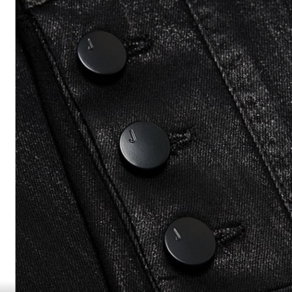 J Brand black skinny wax coated stretch Jean - Picture 5 of 6